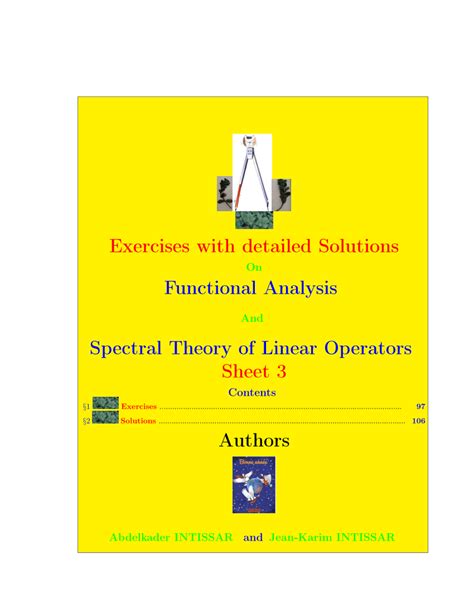 Pdf Sheet Some Exercices With Detailed Solutions On Functional