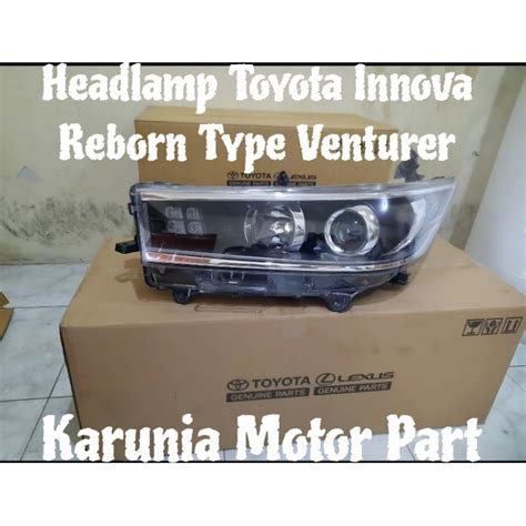 Jual Headlamp Head Lamp Toyota Innova Reborn Type Venturer Original