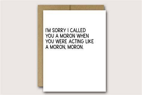 Funny I'm Sorry Card Funny Apology Card Apology Card - Etsy