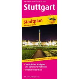 Stuttgart Stadtplan 1 18 000 F B City Maps Freytag Berndt