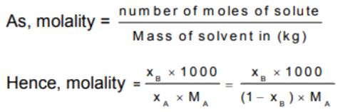 What Is The Relation Between Mole Fraction And Molality