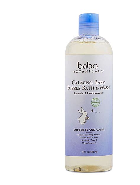 Babo Botanicals Calming Shampoo Bubble Bath & Wash Lavender Meadowsweet ...