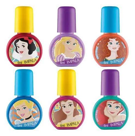 Kit C Esmalte Impala Princesas Disney Infantil Cores Ml Cada