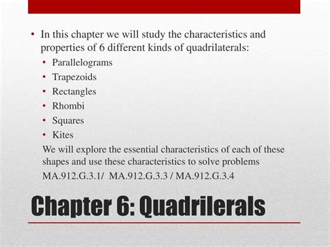 Ppt Chapter 6 Quadrilaterals Powerpoint Presentation Free Download