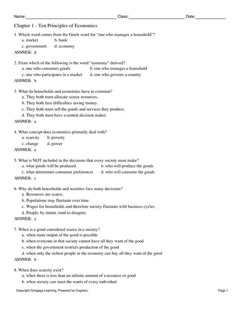 Test Bank Principles Of Microeconomics Canadian Edition Th Edition