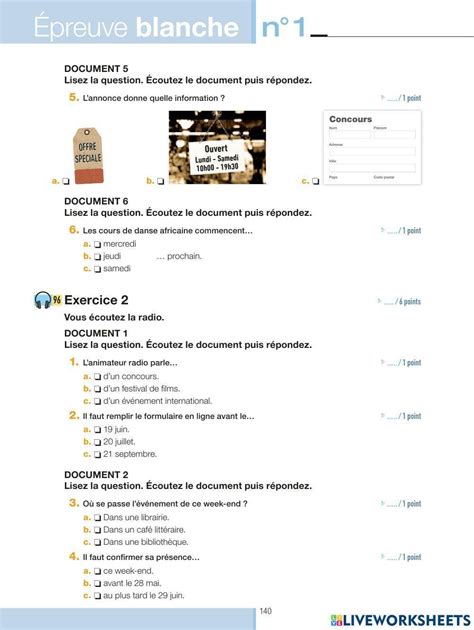 Delf A2 Sample Paper Worksheet Live Worksheets, 56% OFF