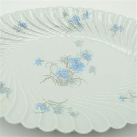 Limoges Haviland Plat Ovale En Porcelaine Mod Le Torse Bleuets