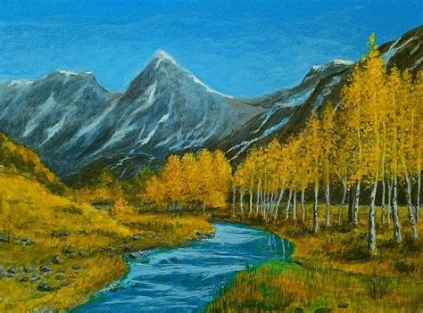 Картина «В горах Кавказа» Холст на картоне, Акрил 2024 г.