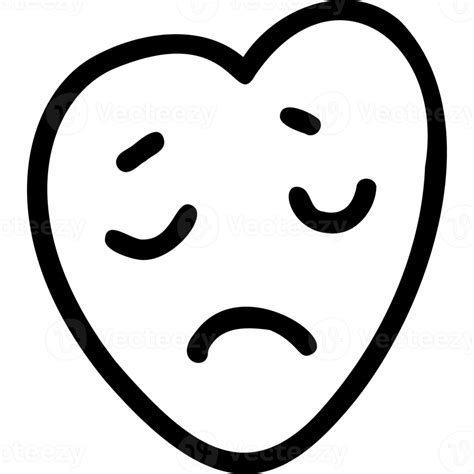 Sad Heart Face Png