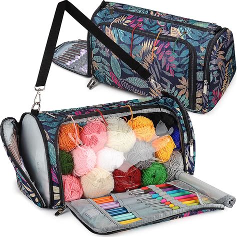 Coopay Knitting Bag Portable Yarn Storage Bag Large Yarn