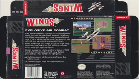 Snes Central Wings 2 Aces High Blazing Skies Sky Mission