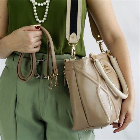 Bolsa Tote de Couro Nude duas alças ARZON