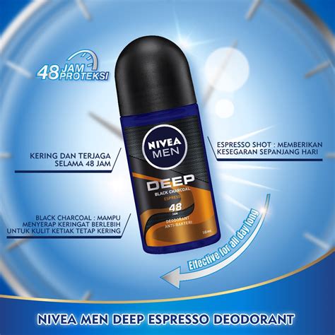 Jual Nivea Men Personal Care Deodorant Deep Espresso Roll On Ml