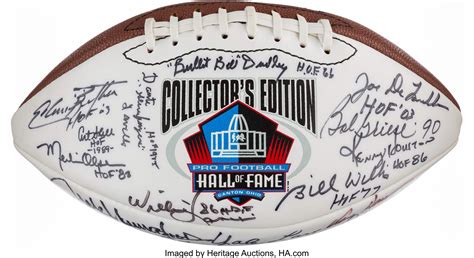 Pro Football Hall Of Fame Multi Signed Football 30 Lot 43283 Heritage Auctions