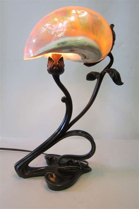 Art Nouveau Shell Lamp At 1stdibs