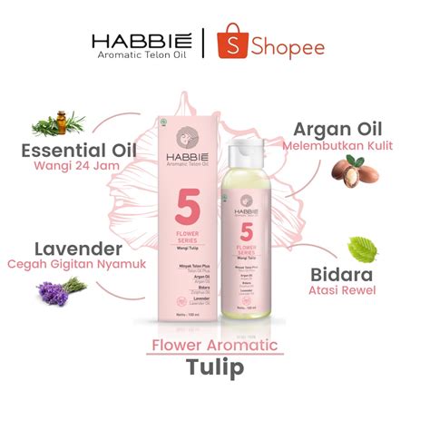 Jual Tulip Flower Series No 5 100ml Habbie Aromatic Telon Oil Plus