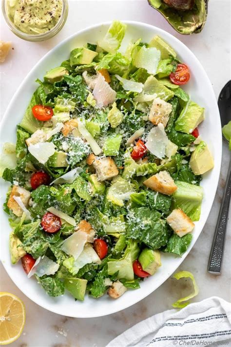 Avocado Caesar Salad With Avocado Caesar Dressing Recipe