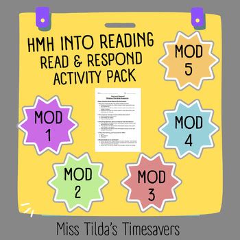 Grade 6 HMH Into Reading Modules 1 5 Read And Respond Activity Pack