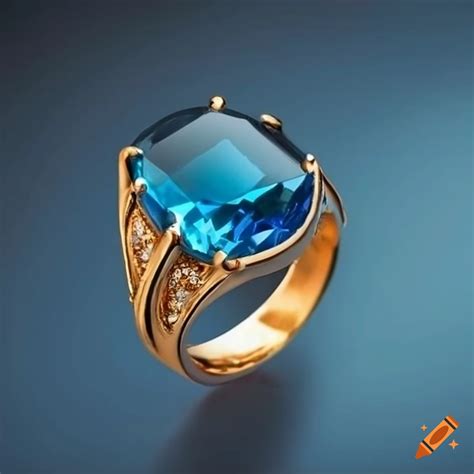 Blue Gemstone Nautical Ring On Craiyon