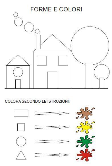 Formecolori 394×582 Shapes Worksheets Preschool Learning Activities Preschool Math