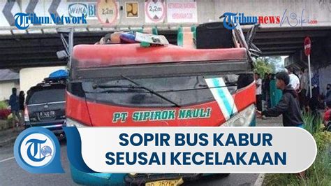 Bus Tabrak Fly Over Hingga Atap Terbelah Di Simpang Lapan Sopir Bus