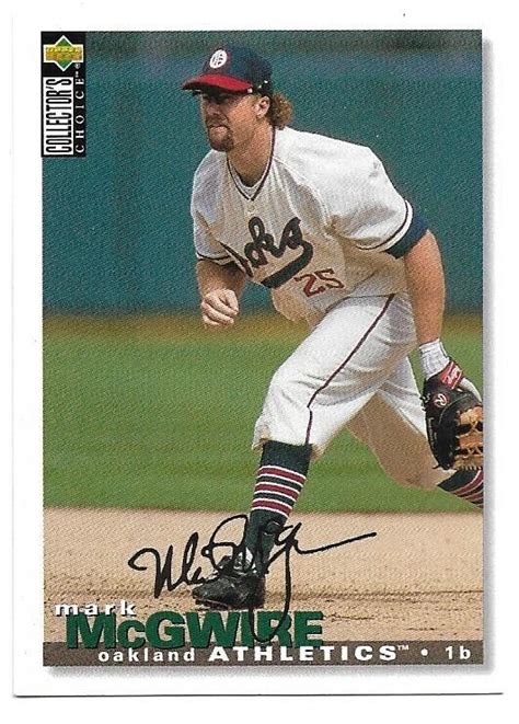 1995 Upper Deck Collector S Choice Gold Signature 130 Mark McGwire