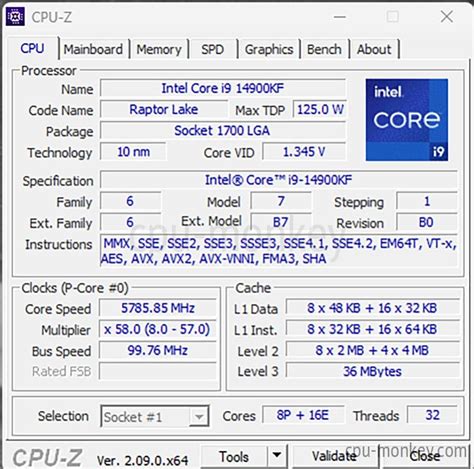 Intel Core I9 14900kf Benchmark Test Et Spécifications