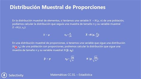 C2a5 Distribución Muestral De Proporciones Youtube