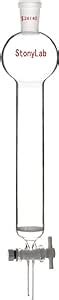 StonyLab Borosilicate Glass Chromatography Column With Reservoir And