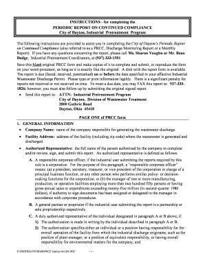 Fillable Online Instructions For Completing The Periodic Report On