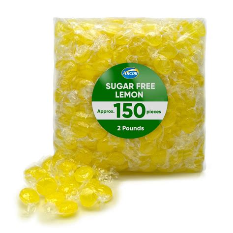 Arcor Lemon Drops Sugar Free Candy Hard Candy Bulk 2 Pound Of Approx 150 Sugar