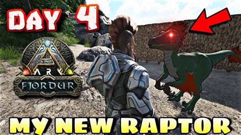 Taming Our First Raptor In Ark Fjordur Ark Survival Evolved Fjordur