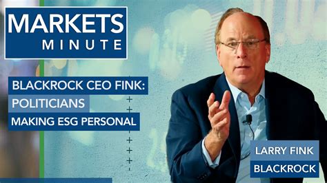 BlackRock CEO Fink: Politicians Making ESG Personal | Asset TV U.S.