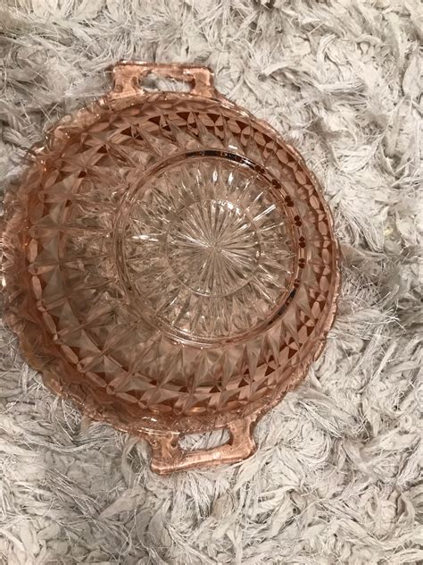 Pink Jeannette Windsor Depression Glass Serving Bowl Etsy