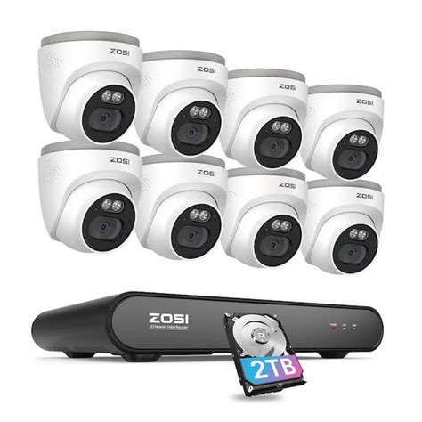 Zosi K Mp Channel Tb Poe Nvr Security Camera System With K