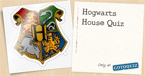 Harry Potter House Quiz Free Printable