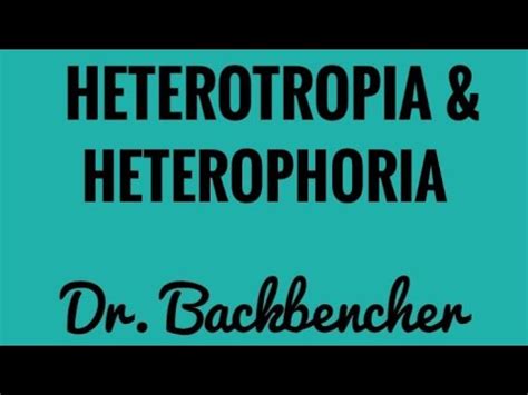 Heterotropia and Heterophoria - Strabismus- Ophthalmology Lectures ...