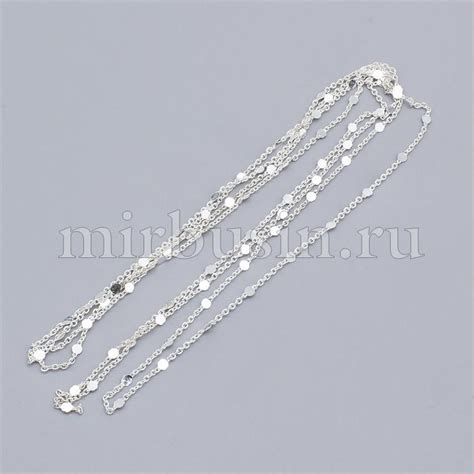 Цепь из Латуни Якорное Плетение, Паяная, Плоское Круглое Звено, Цвет ...