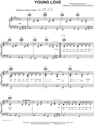 "Young Love" Sheet Music - 4 Arrangements Available Instantly - Musicnotes