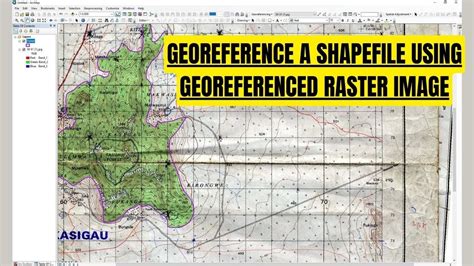 How To Georeference A Shapefile Using A Georeferenced Raster Image In Arcmap Youtube