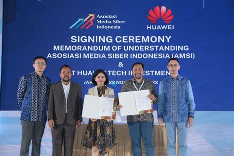 Amsi Dan Huawei Jalin Kerja Sama Tingkatkan Kopetensi Digital Media