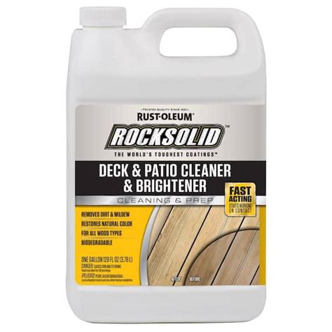 Reviews For Rust Oleum Rocksolid 1 Gal Deck And Patio Cleaner And Brightener Pg 1 The Home