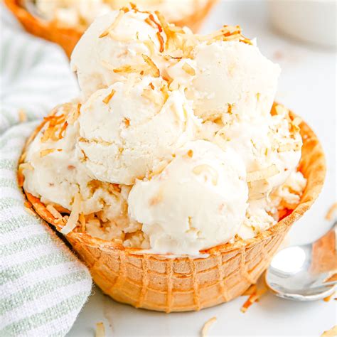 Toasted Coconut Ice Cream No Churn Recipe Food Folks And Fun