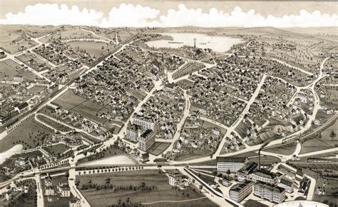 Beautifully restored map of Wakefield, Mass from 1882 - KNOWOL