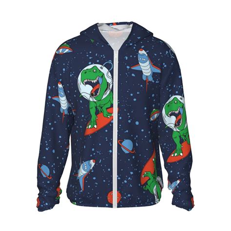 Coaee Dinosaur Astronaut Space Surfing Men S And Women S Upf Sun