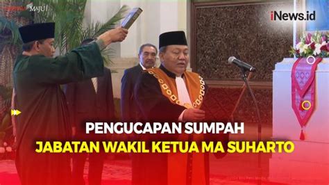 Momen Jokowi Saksikan Pengucapan Sumpah Wakil Ketua MA Suharto Di