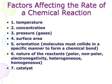 Ppt Factors Affecting The Rate Of A Chemical Reaction Powerpoint Presentation Id 747695