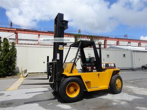 Caterpillar Forklift V180 18, 000 Lbs Diesel Fork Positioners Fork Lift Truck