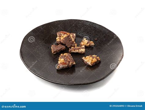 Nut Bar Isolated Energy Snack With Nuts Chocolate Muesli Dessert Protein Candy Bar Fitness