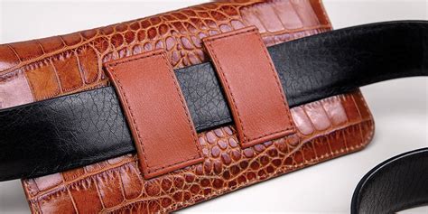 Leather belt case for iPhone 11 Pro - Orange - Smooth Leather